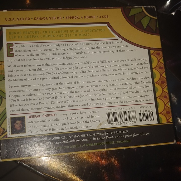 Deepak Chopra, The book of secrets, audiobook empowerment - Picture 3 of 3